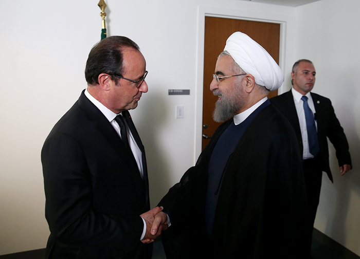 اولاند و روحانی دیدار کردند اولاند و روحانی دیدار کردند