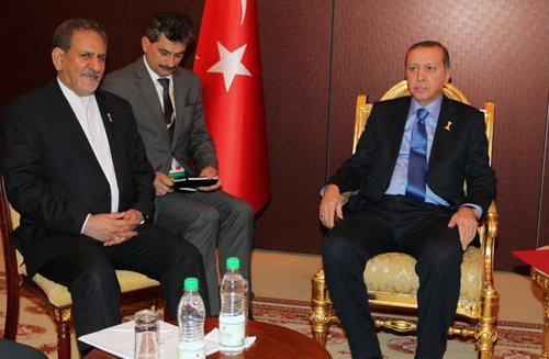 جهانگیری با اردوغان دیدار کرد جهانگیری با اردوغان دیدار کرد