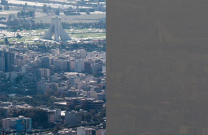 (تصاویر) مقایسه هوای آلوده و پاک تهران (تصاویر) مقایسه هوای آلوده و پاک تهران