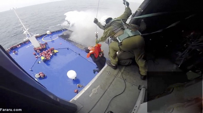 (تصاویر) آتش سوزی کشتی مسافری ایتالیا