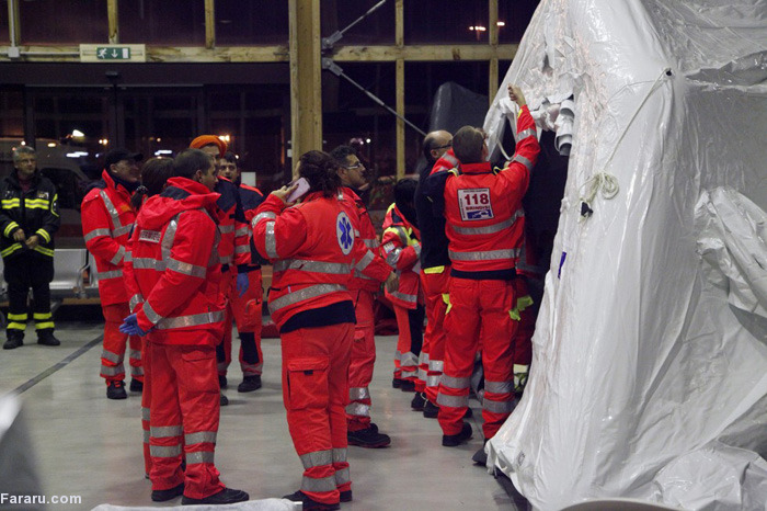 (تصاویر) آتش سوزی کشتی مسافری ایتالیا