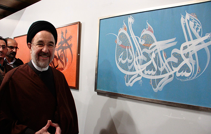 (تصاویر) سیدمحمد خاتمی در نمایشگاه خط (تصاویر) سیدمحمد خاتمی در نمایشگاه خط