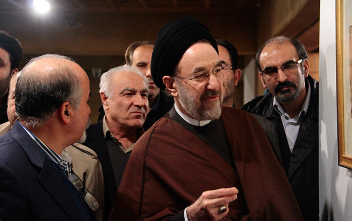 (تصاویر) سیدمحمد خاتمی در نمایشگاه خط (تصاویر) سیدمحمد خاتمی در نمایشگاه خط