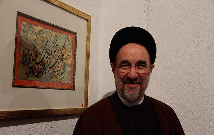 (تصاویر) سیدمحمد خاتمی در نمایشگاه خط (تصاویر) سیدمحمد خاتمی در نمایشگاه خط