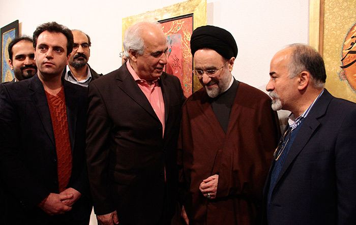 (تصاویر) سیدمحمد خاتمی در نمایشگاه خط (تصاویر) سیدمحمد خاتمی در نمایشگاه خط