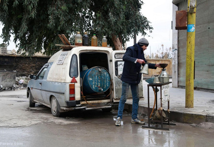 (تصاویر) تجارت نفتی داعش در سوریه