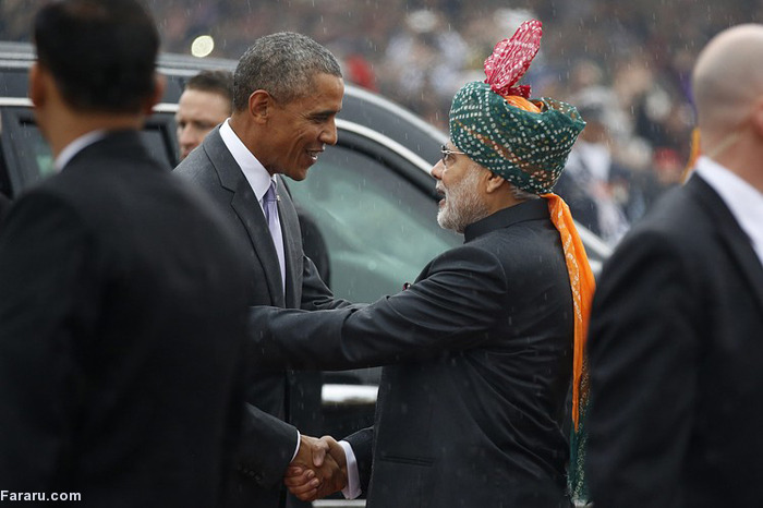 (تصاویر) متن و حواشی حضور اوباما در روز جمهوری هند