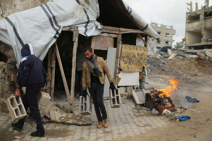 (تصاویر) گذراندن زمستان در غزه