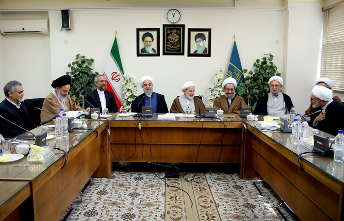 (تصاویر) دیدار روحانی با علما و مراجع قم (تصاویر) دیدار روحانی با علما و مراجع قم