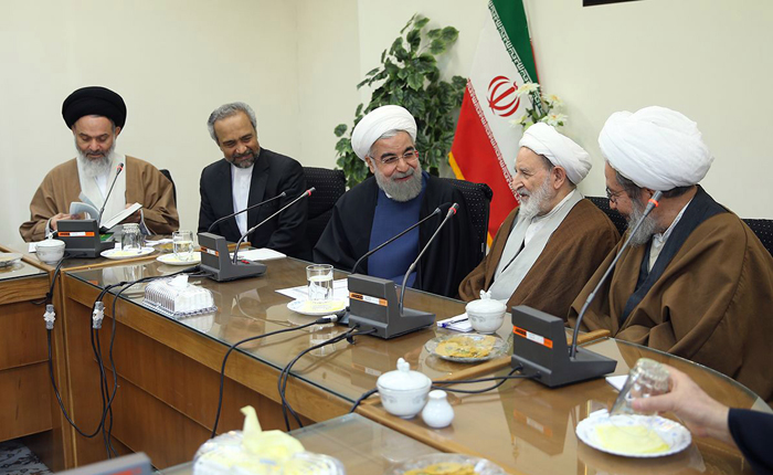 (تصاویر) دیدار روحانی با علما و مراجع قم (تصاویر) دیدار روحانی با علما و مراجع قم