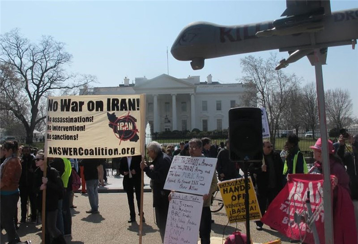 (تصاویر) تجمع حامیان ایران مقابل کاخ‌سفید