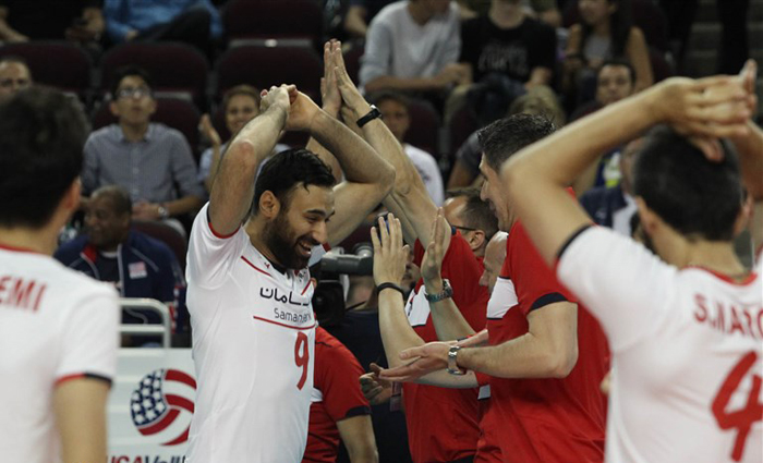 (تصاویر) دیدار والیبال ایران و امریکا