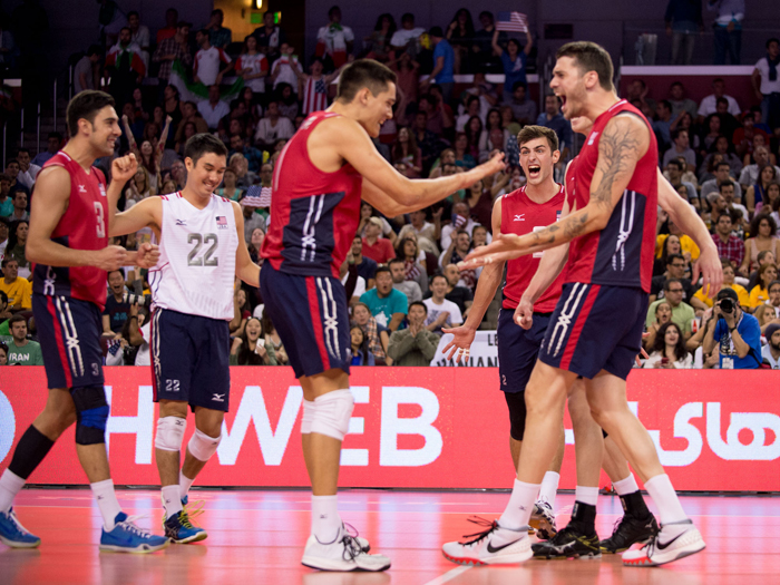 (تصاویر) دیدار والیبال ایران و امریکا