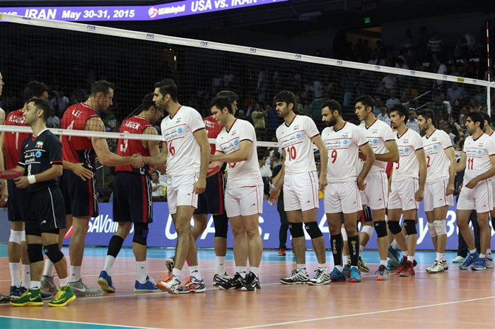 (تصاویر) دیدار والیبال ایران و امریکا