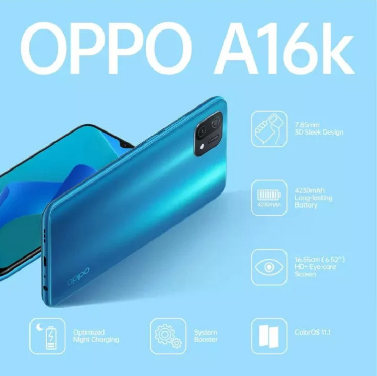 رونمایی اوپو از گوشی اقتصادی OPPO A16K