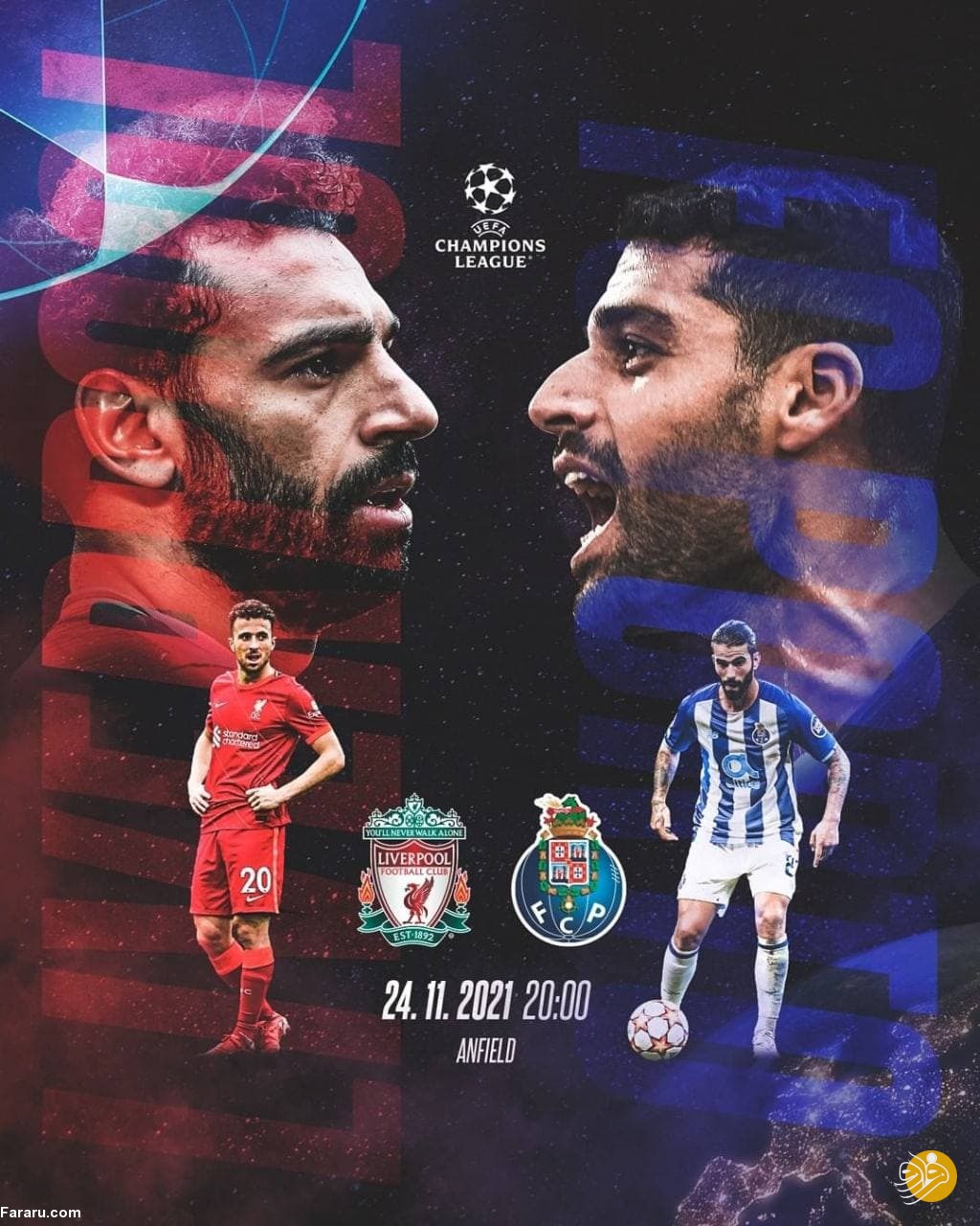 (عکس) نبرد مهدی طارمی و محمد صلاح