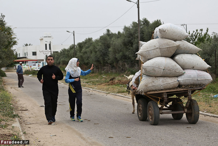 (تصاویر) دختری که برای فلسطین می‌دود
