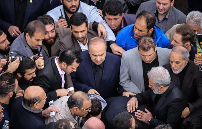 (تصاویر) چهره‌ها در مراسم تشییع پورحیدری