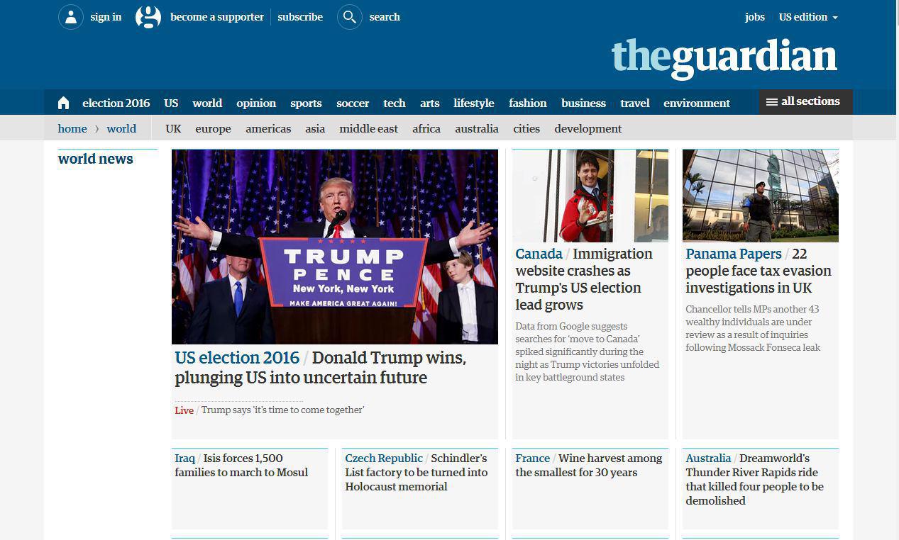 (تصاویر) ناراحتی رسانه های غربی از پیروزی ترامپ