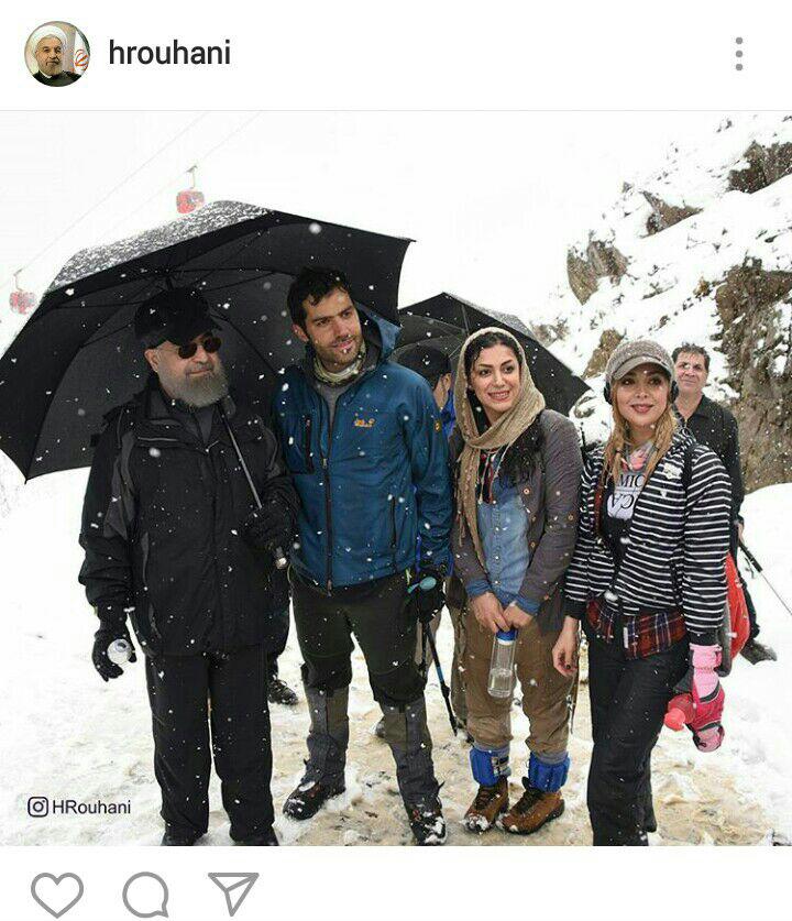 (تصاویر) عکس یادگاری روحانی با دختران کوهنورد