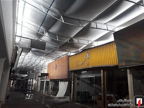 (تصویر) ریزش سقف پاساژی در یافت‌آباد به علت سنگینی برف