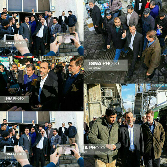 احمدینژاد و مشایی مقابل دادگاه بقایی احمدینژاد و مشایی مقابل دادگاه بقایی