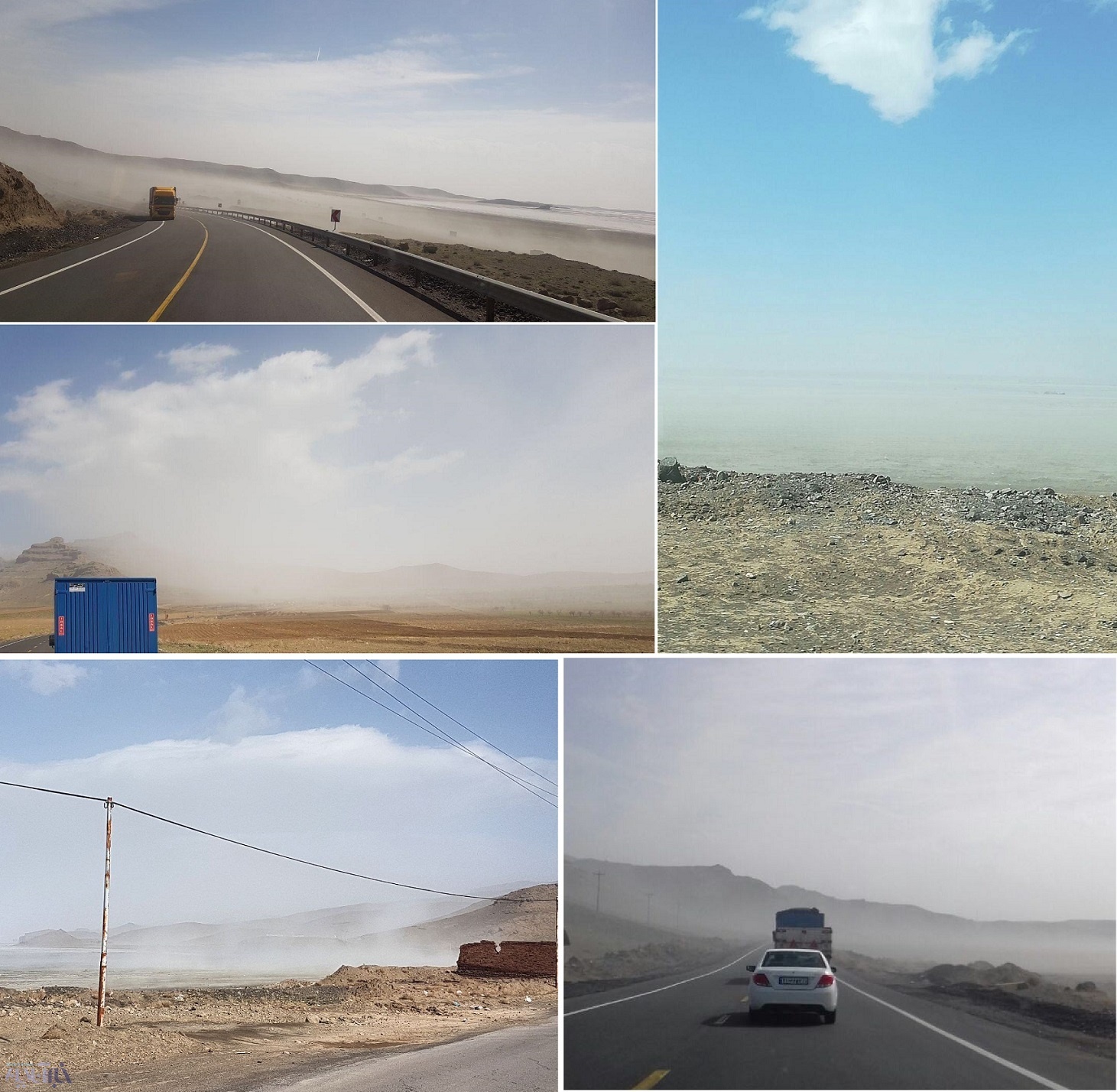 (تصویر) طوفان نمک ارومیه را در نوردید