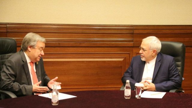 ظریف به گوترش: آمریکا به تعهداتش عمل نکرد