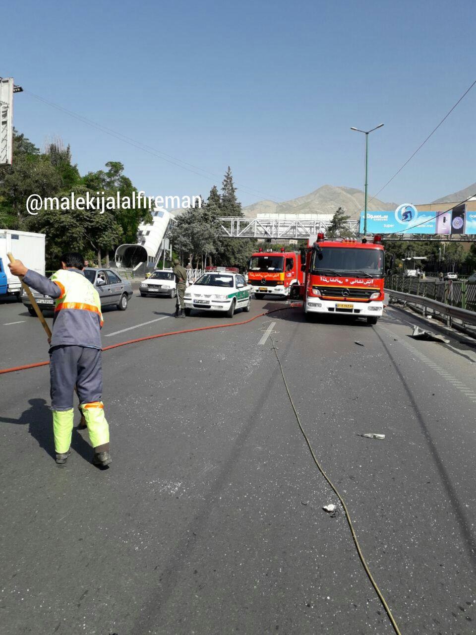 (تصاویر) تصادف شدید تویوتا با گاردیل و جانباختن راننده زن