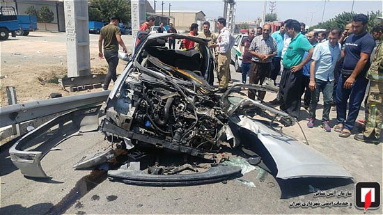 تصادف با گاردیل پژو پارس را متلاشی کرد