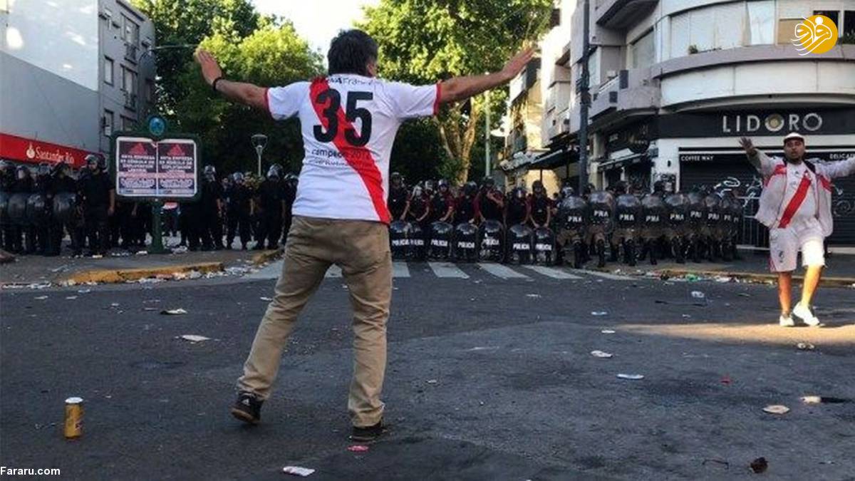 (ویدیو) آشوبگران آرژانتینی در اسپانیا؛ به جهنم مادرید خوش آمدید!