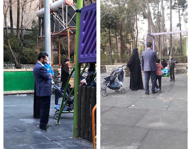 (تصویر) تفریح آذری جهرمی و خانواده‌اش در پارک