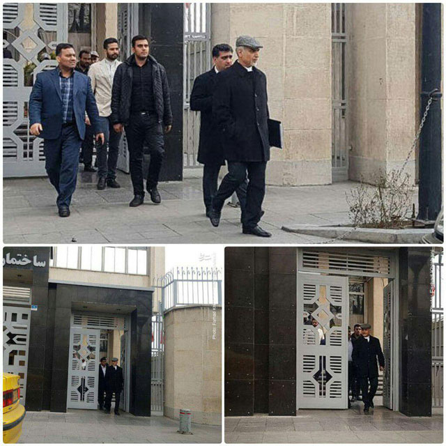 (تصویر) حسین فریدون هنگام خروج از دادگاه