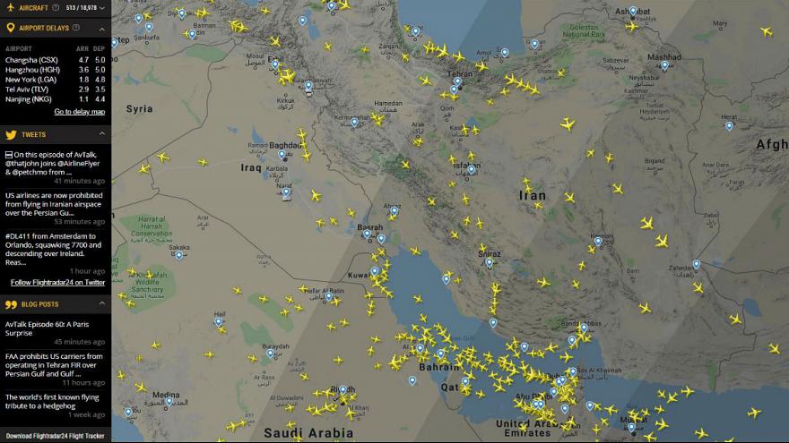 کدام شرکت‌ها پرواز بر فراز تنگه هرمز را متوقف کرده‌اند؟