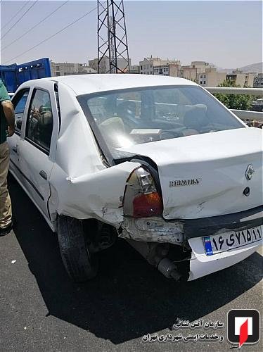 (تصاویر) تصادف مرگبار موتورسیکلت و چهار خودرو در تهران