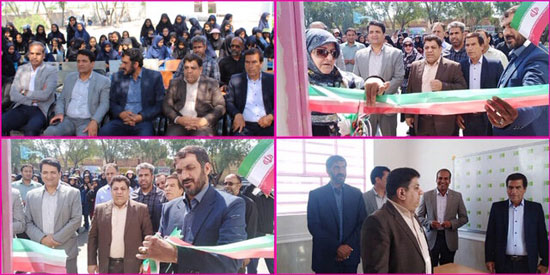 (تصویر) در کرمان پرچم ایران را به‌ جای روبان قیچی کردند!