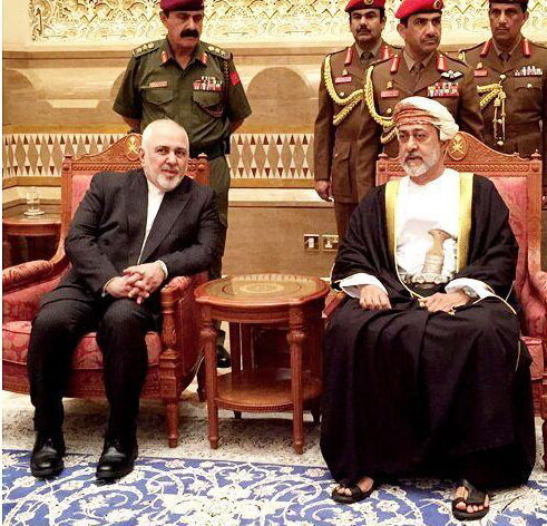 دیدار ظریف با پادشاه جدید عمان دیدار ظریف با پادشاه جدید عمان