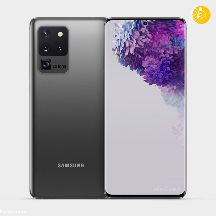 Galaxy S20 plus مدل پلاس گوشی گلکسی S20 دارای صفحه نمایش 6.7 اینچی است