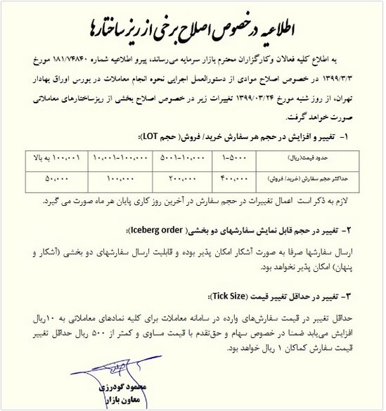 اعمال تغییرات جدید بورس از شنبه آینده