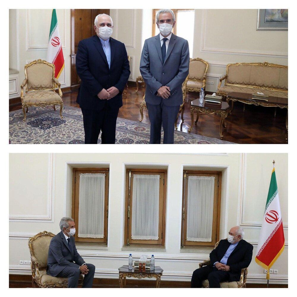 (عکس) خداحافظی سفیر اسپانیا با ظریف