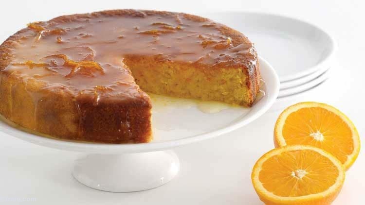 طرز تهیه کیک پرتقالی با سس پرتقال دستور پخت کیک پرتقالی