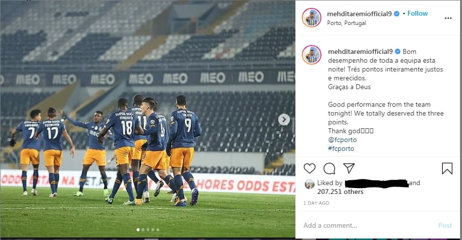 پیام اینستاگرامی طارمی در رسانه‌های معتبر پرتغال