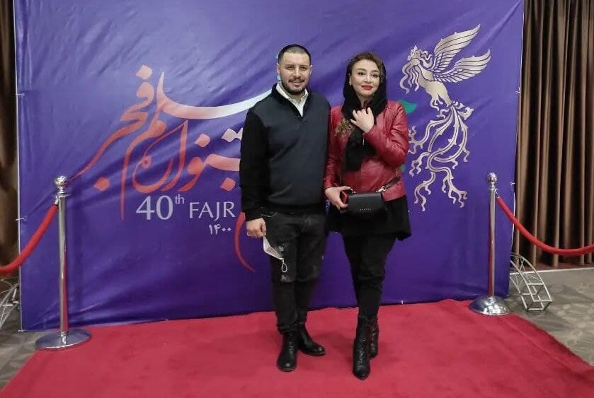 جواد عزتی و همسرش در اکران مردمی فیلم «مرد بازنده»