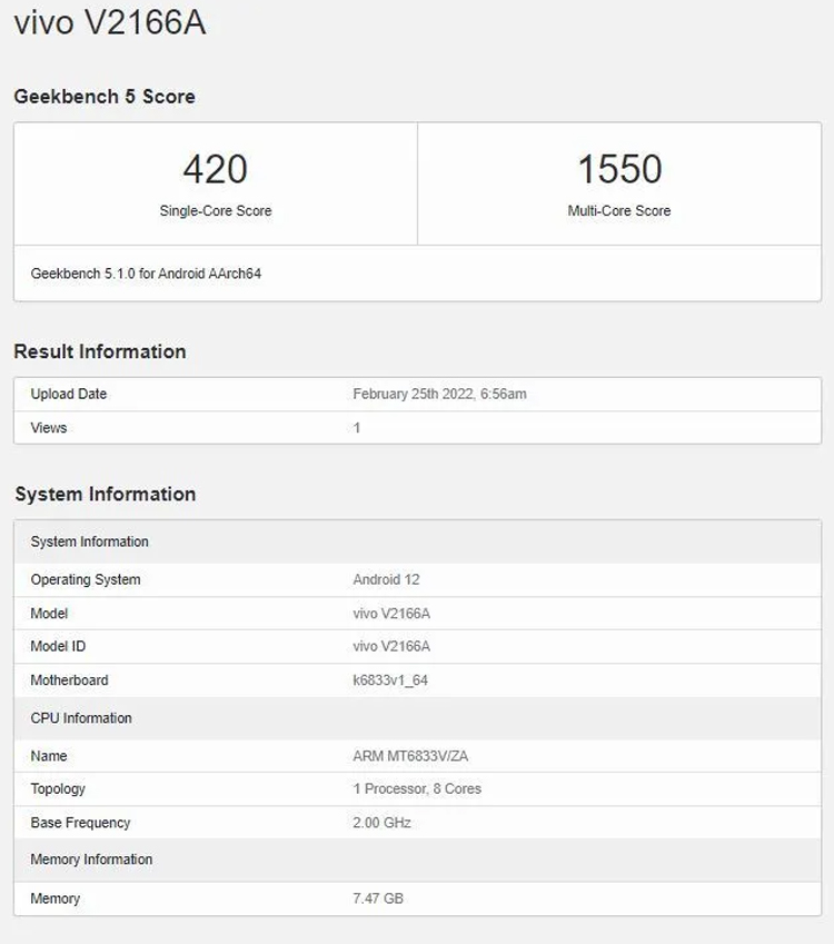 افشای مشخصات گوشی آینده ویوو Y33s 5G افشای مشخصات گوشی آینده ویوو Y33s 5G