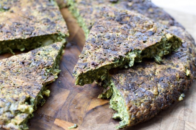 طرز تهیه کوکو اسفناج، سالم و ساده کوکو اسفناج