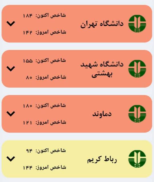 آلودگی هوای تهران