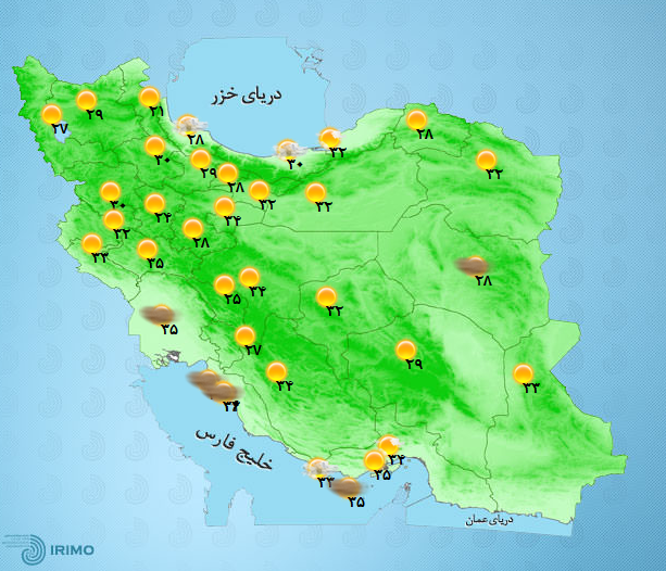 دمای کشور 