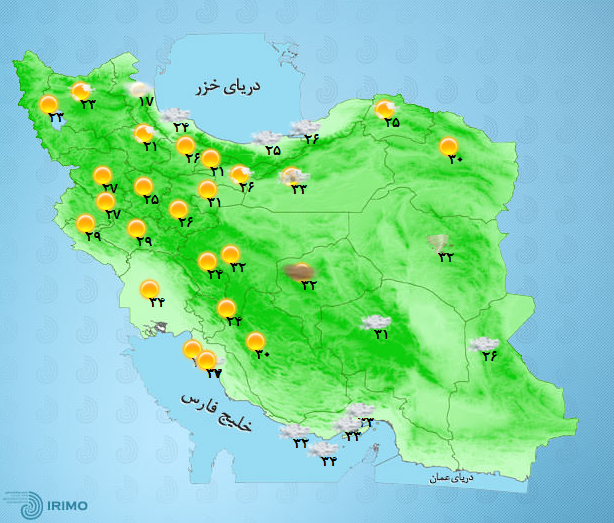 آب و هوای کشور 