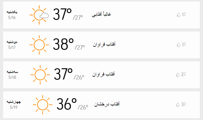 دمای تهران 