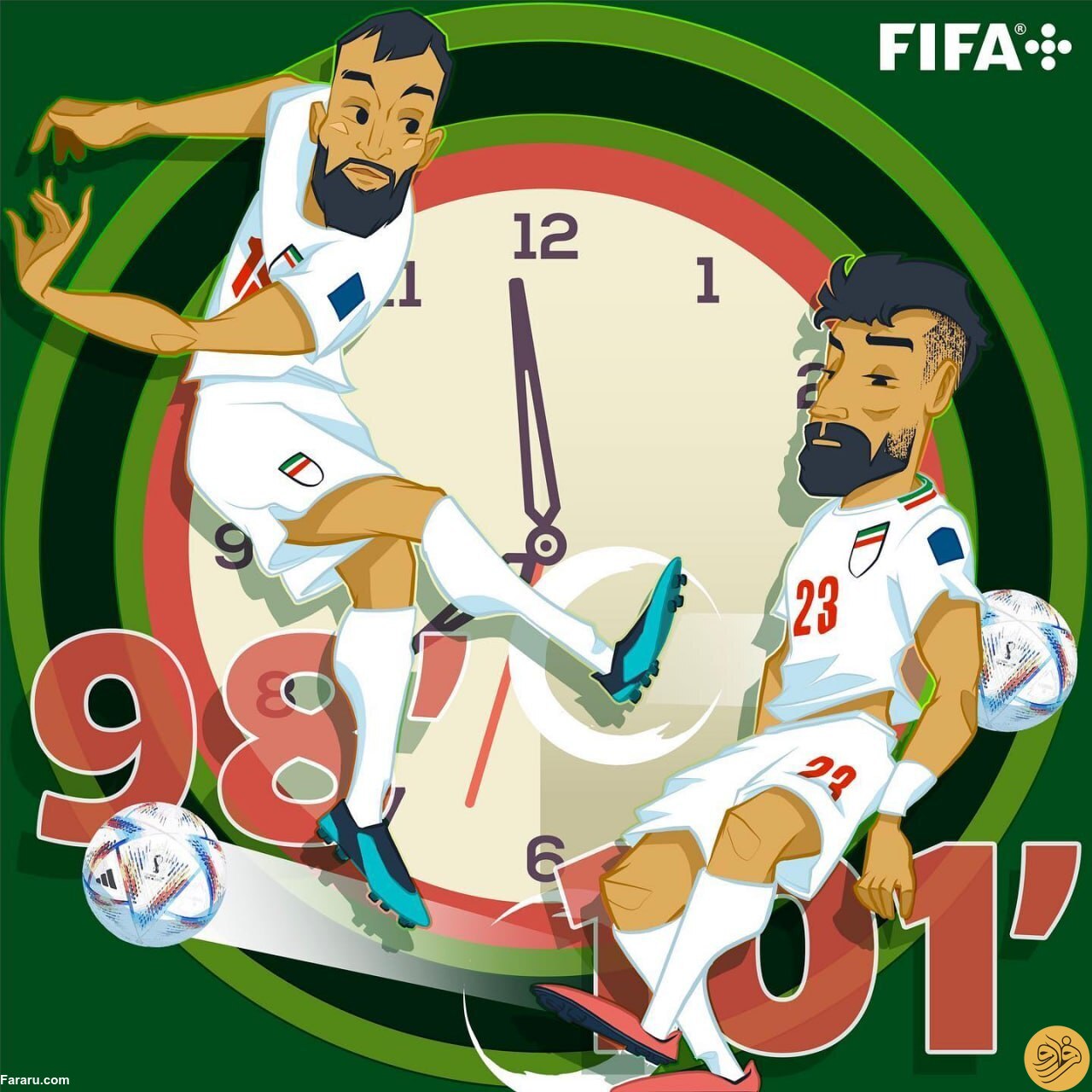 لحظه به لحظه با بازی ایران و آمریکا